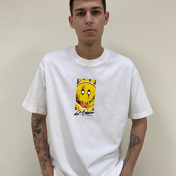 Футболка LI-NING S/S Tee Men's T-shirt milk white молочный белый