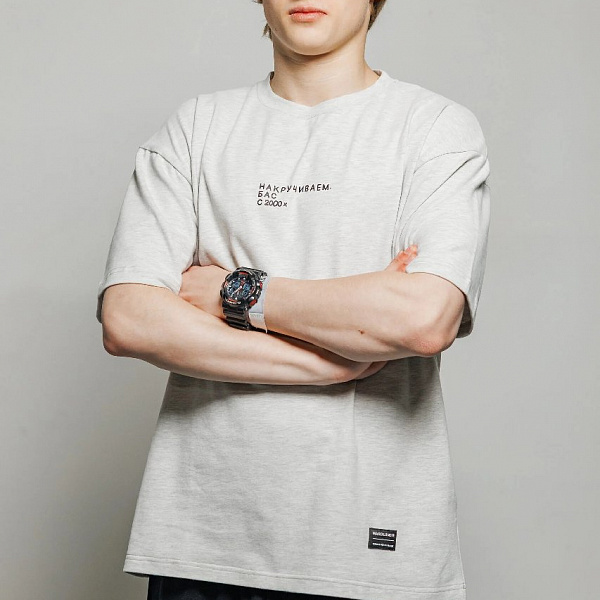 Футболка HARD LUNCH x Lady Waks оверсайз Repeat белый