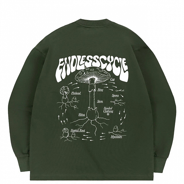 Лонгслив HAIDED ENDLESS CYCLE RLXD FIRM LS TEE dk.olive