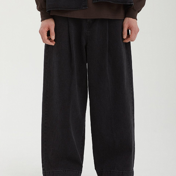 Джинсы OBEY (Baggy fit) OLIVER DENIM PLEATED PANT FADED BLACK