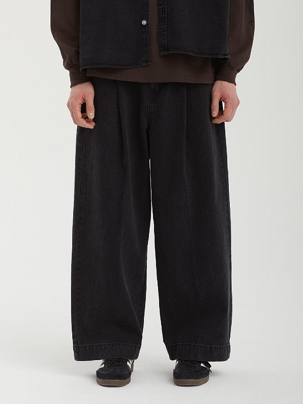 Джинсы OBEY (Baggy fit) OLIVER DENIM PLEATED PANT FADED BLACK