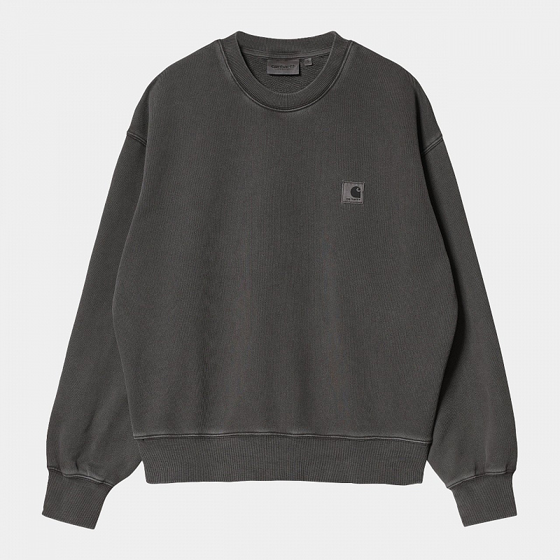 Свитшот CARHARTT WIP Nelson Sweatshirt CHARCOAL (GARMENT DYED)