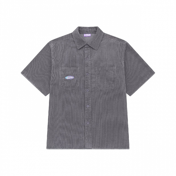 Рубашка YMKA SHIX Puff Velve Leisure Line серый