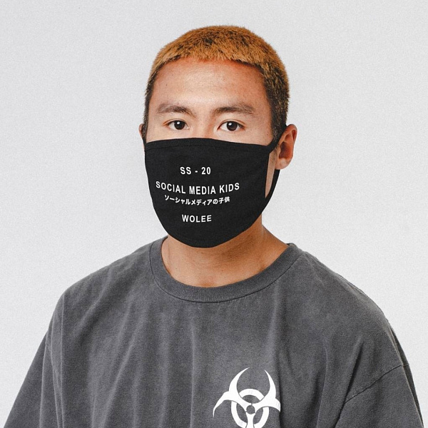 Маска WOLEE "Social media kids" черный