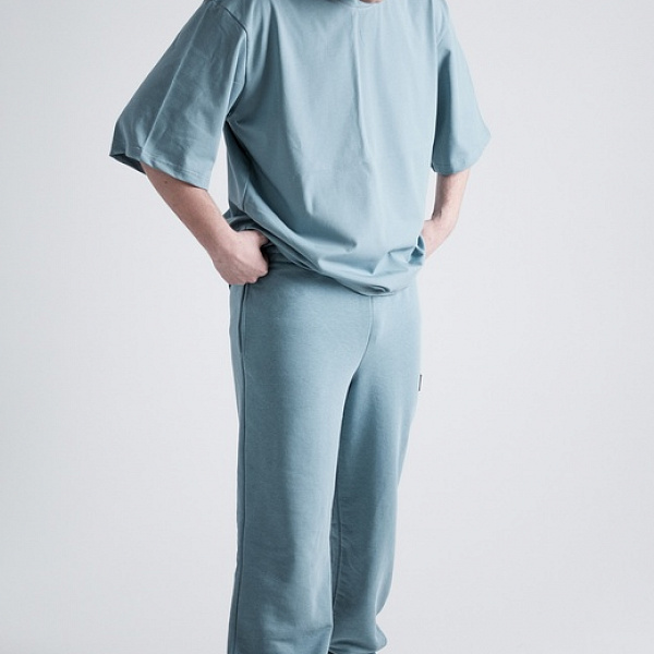 Футболка МОЛОДОСТЬ Оверсайз Basic бирюзовая