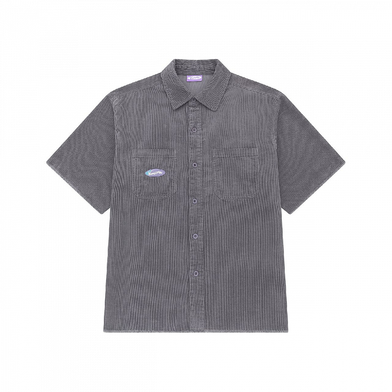 Рубашка YMKA SHIX Puff Velve Leisure Line серый