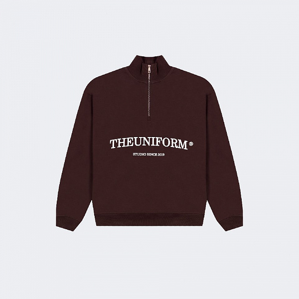 Свитшот UNIFORM Half-zip Heavy THEUNIFORM коричневый