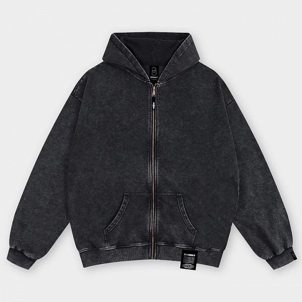 Зиппер SHMOT "BLANK", GARMENT DYE черный