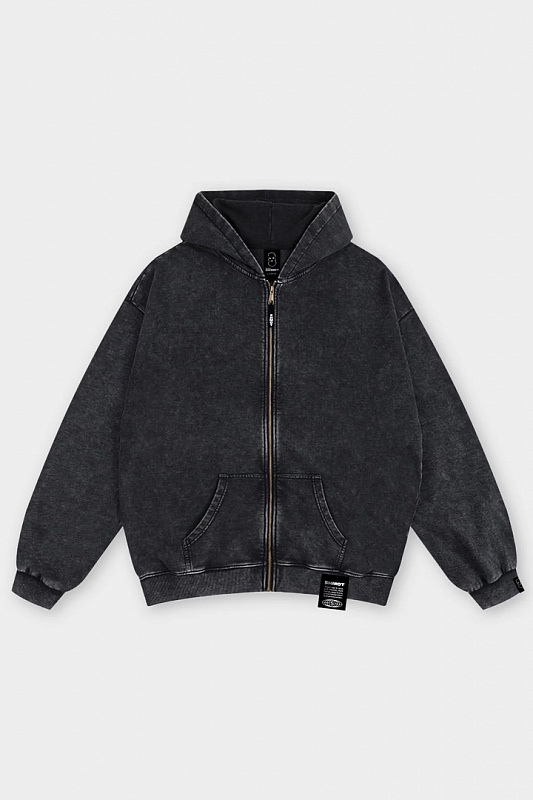 Зиппер SHMOT "BLANK", GARMENT DYE черный