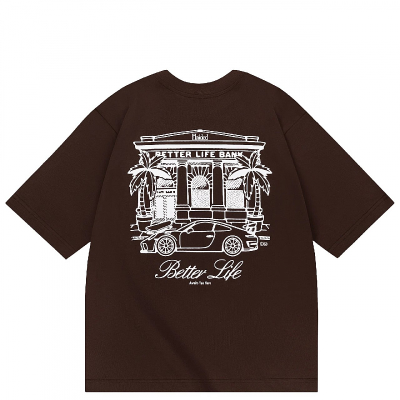 Футболка HAIDED BANK RLXD HW TEE choco.brown коричневый