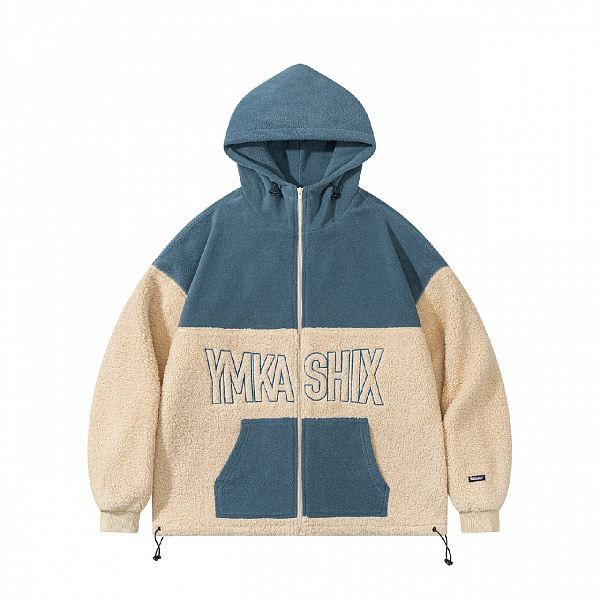Худи на молнии YMKA SHIX Little Lamb Zip бежевый/синий