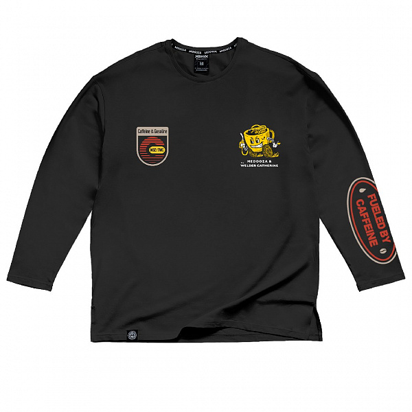 Лонгслив MEDOOZA x TWC "Coffee Crew" чёрный