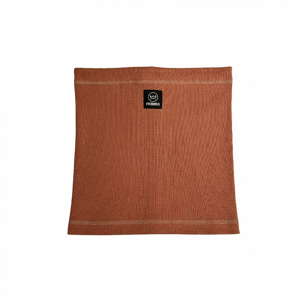 Шарф THE BAD FRIENDS Баф BAF 01 rib-knit коричневый