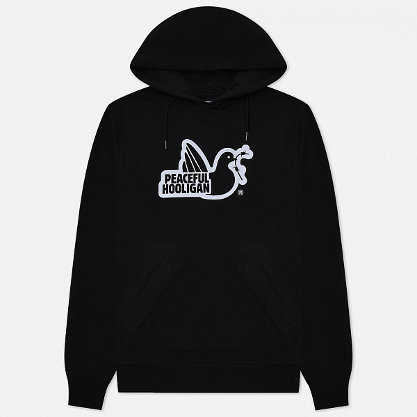 Худи PEACEFUL HOOLIGAN Outline Hoodie цвет BLACK