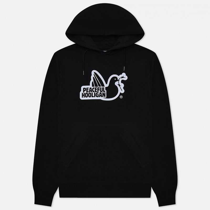 Худи PEACEFUL HOOLIGAN Outline Hoodie цвет BLACK