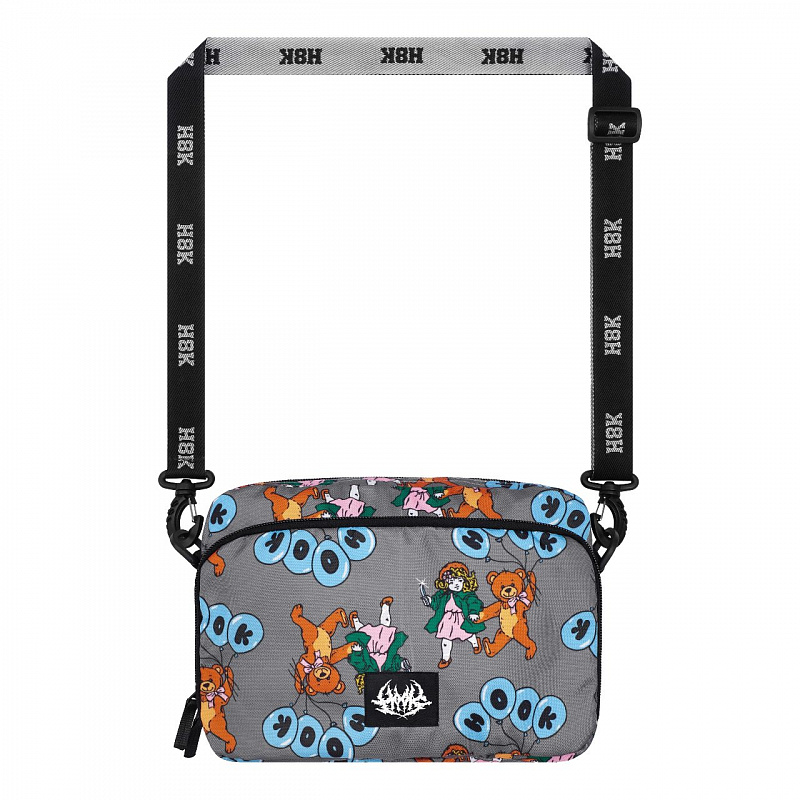 Сумка Шолдербег Гранд HOOK «Шарики» серый