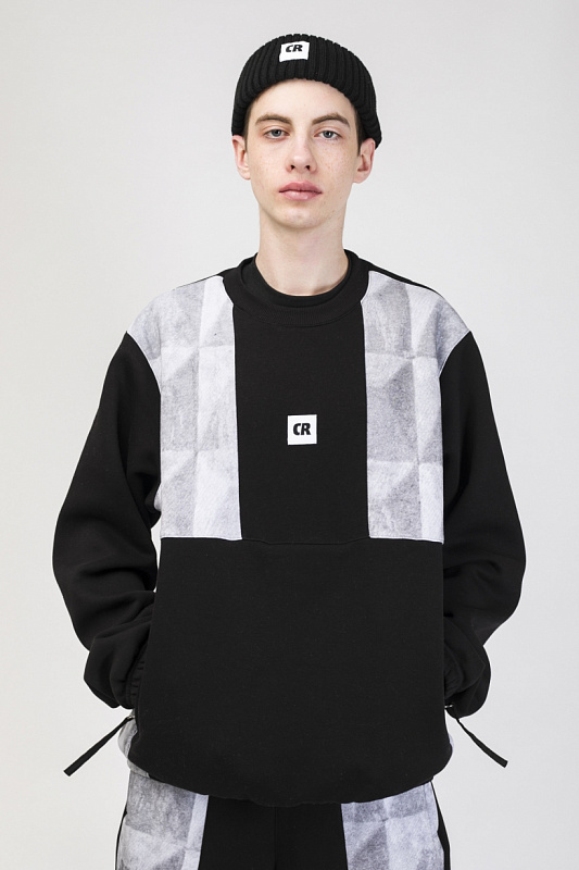 Толстовка крюнек CODERED Panels Crew Черный