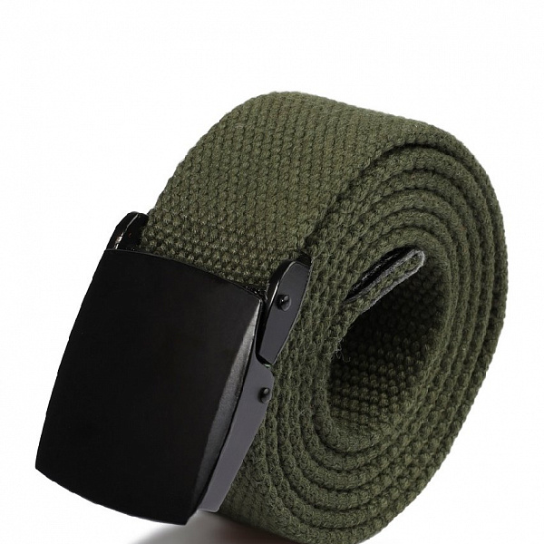 Ремень Street Soul R25-23 Пряжка с усечёнными кромками армейский зелёный