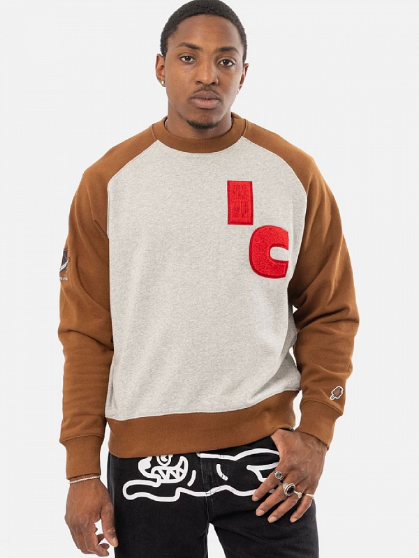Свитшот ICECREAM STACK EM UP CREWNECK HEATHER GREY/BROWN