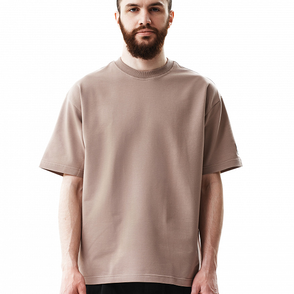Футболка THE BAD FRIENDS Basic left sleeve logo 250гр Volume кофейный