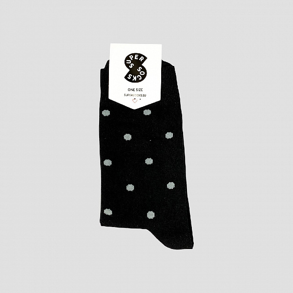 Носки SUPER SOCKS "Полька" Черный