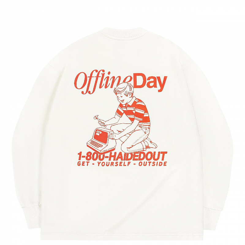 Лонгслив HAIDED OFFLINE DAY RLXD FIRM LS TEE ecru