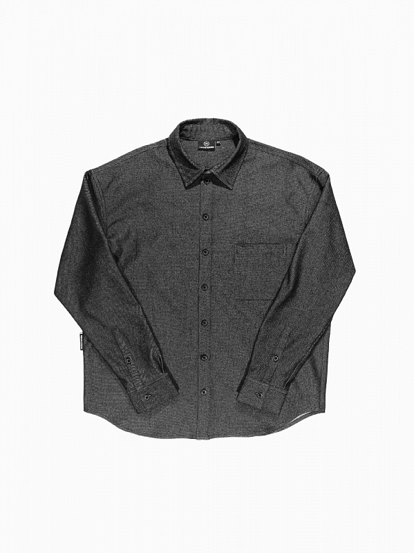 Рубашка THE BAD FRIENDS Shirt длинный рукав джинса черный меланж