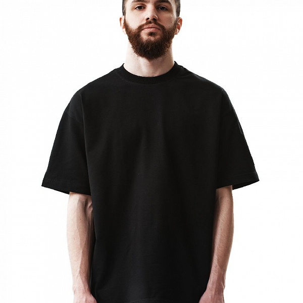 Футболка THE BAD FRIENDS Basic left sleeve logo 200гр черный