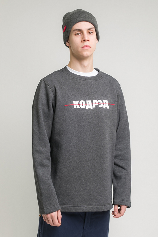 Толстовка CODERED Sleeve Темно-серый Меланж Description Crossline