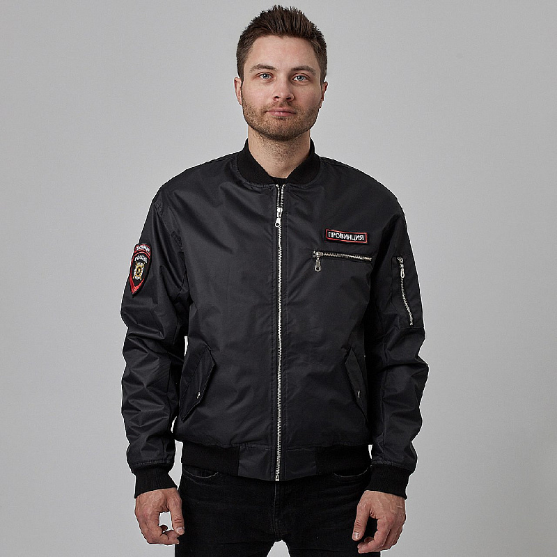 Куртка бомбер ПРОВИНЦИЯ "Классика" Черный
