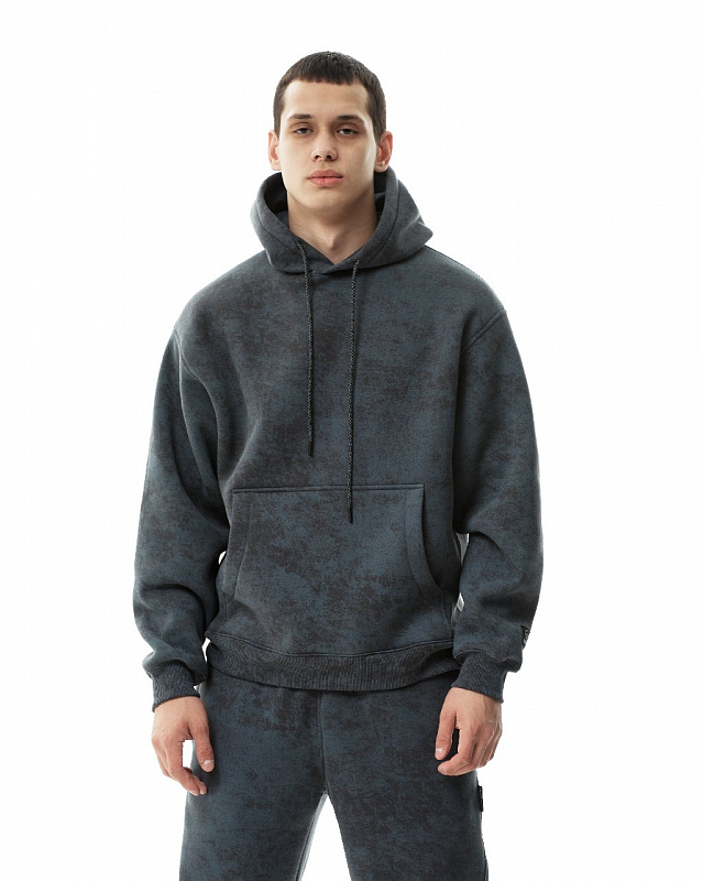 Худи THE BAD FRIENDS оверсайз WRM Basic графит винтаж