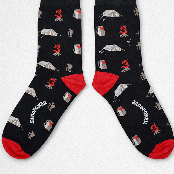 Носки ЗАПОРОЖЕЦ Костер (Черный (Черный)