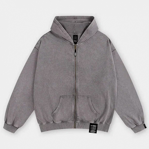 Зиппер SHMOT "BLANK", GARMENT DYE серый