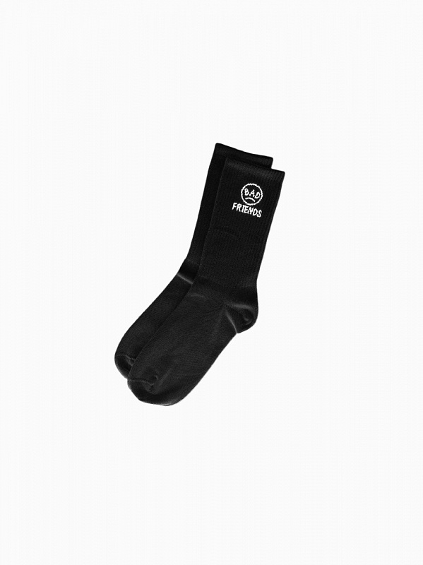Носки THE BAD FRIENDS logoV02 черный/белый