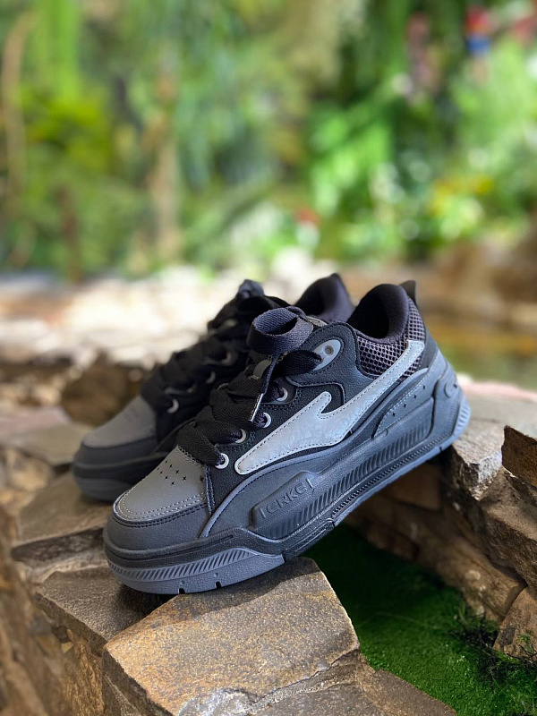 Кеды ERKE M.Skateboard low shoes black/charcoal черный/серый