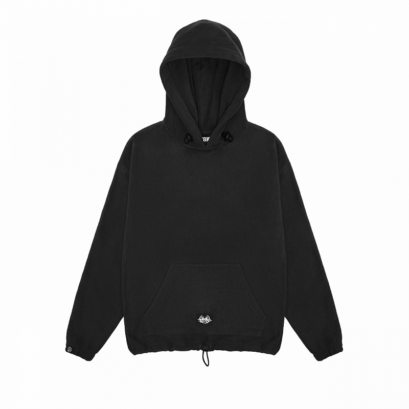 Худи HOOK утяжка «Лого» флис черный