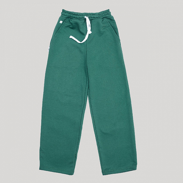 Штаны ONE TWO Wide Sweatpants LOGO 3х нитка пенье Ponderosa Pine