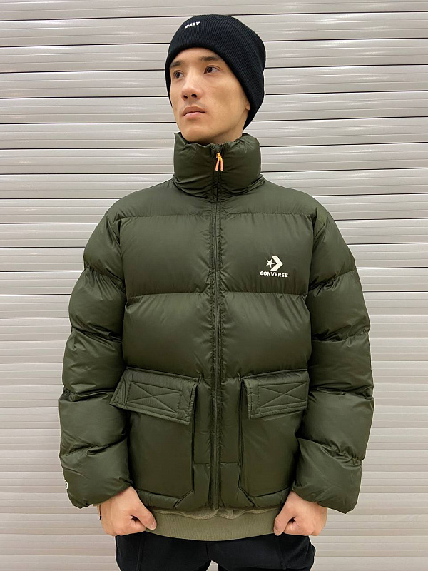 Куртка CONVERSE PATCH POCKET CORE PUFFER UTILITY GREEN Зелёный