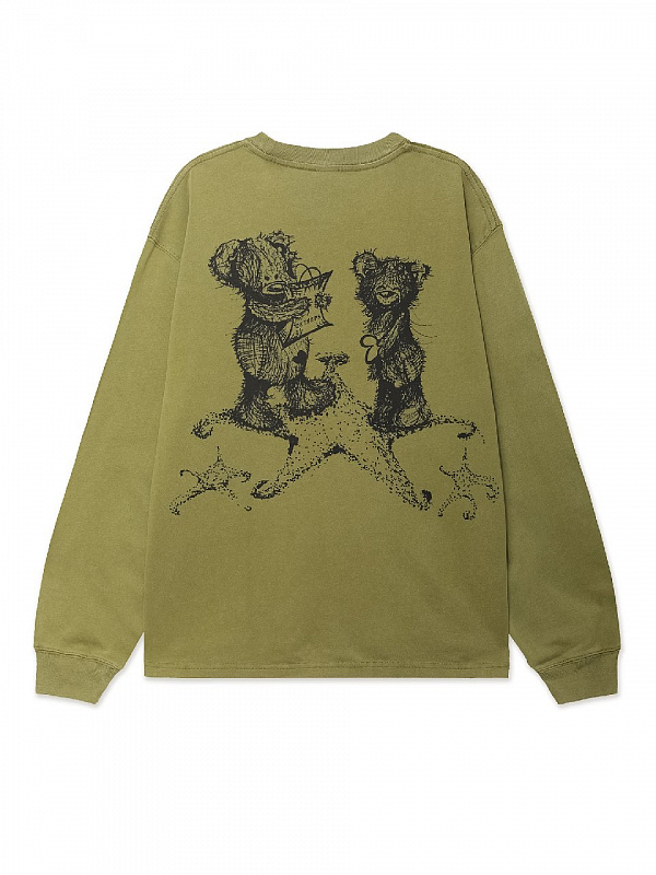 Лонгслив ОКТЯБРЬ TEDDY LS TEE MOSS