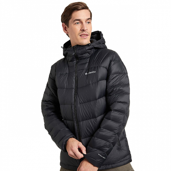 Куртка мужская Columbia Centennial Creek™ II Down Hooded Jacket белый/чёрный