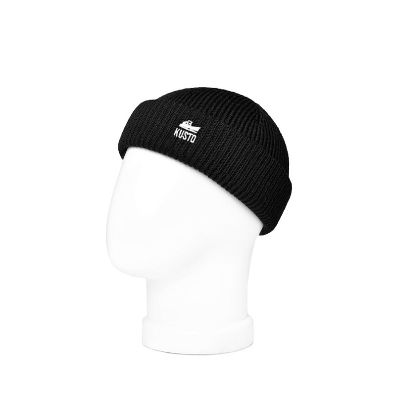 Шапка KUSTO "Key Short" вышивка Черный | Black
