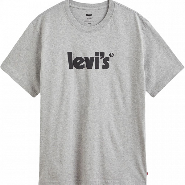 Футболка LEVIS m SS RELAXED FIT TEE POSTER LOGO MHG GRAP серый