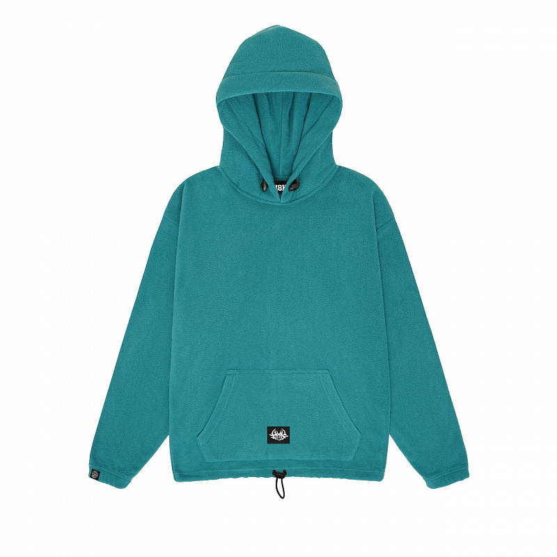 Худи HOOK утяжка «Лого» флис зеленый