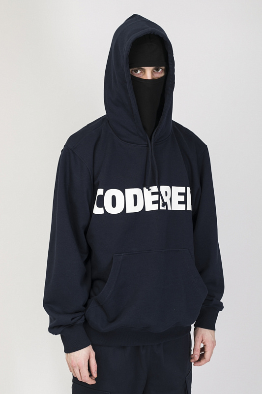 Толстовка CODERED Base Hoodie Wide Summer Нэви/Принт Oversize Logo R