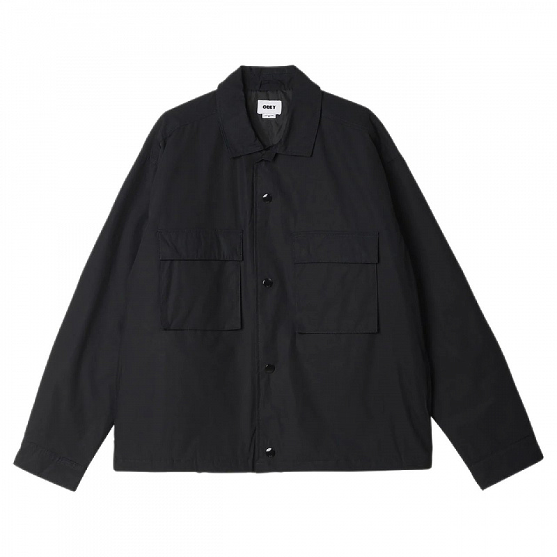 Рубашка дл. рукав OBEY NATIONAL SHIRT JACKET BLACK