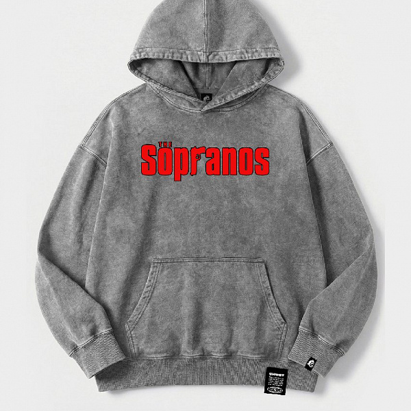 Худи SHMOT "SOPRANO", GARMENT DYE серый