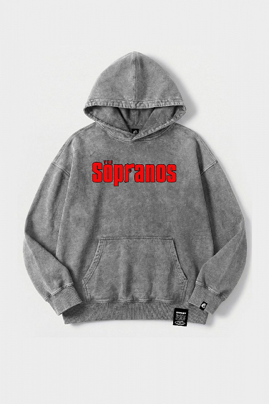 Худи SHMOT "SOPRANO", GARMENT DYE серый