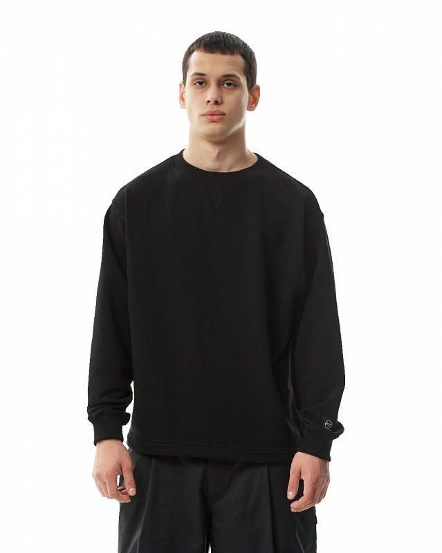 Свитшот THE BAD FRIENDS Basic плотный 400 черный без кармана