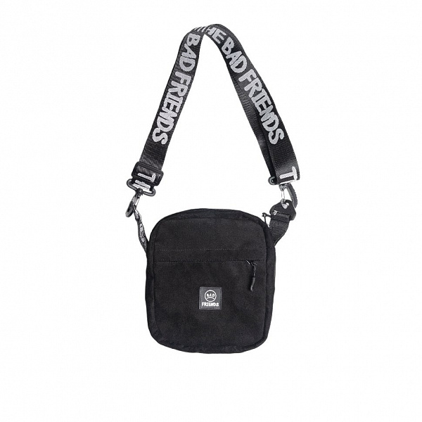 Сумка THE BAD FRIENDS Shoulder bag L black sling велюр черный