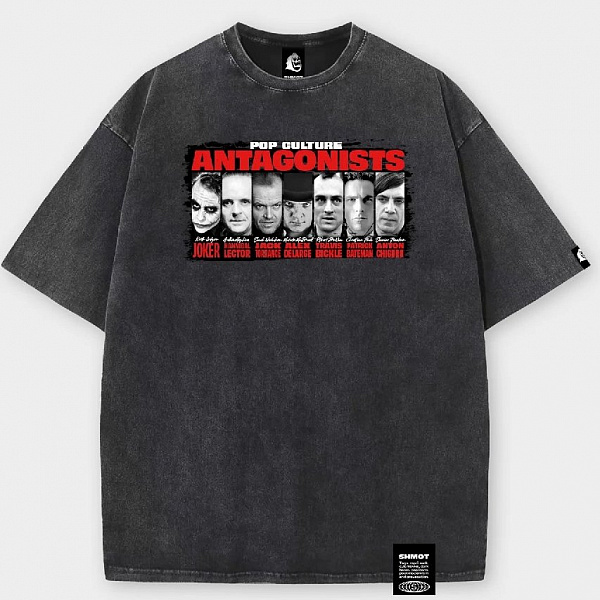 Футболка SHMOT "ANTAGONISTS", GARMENT DYE черный